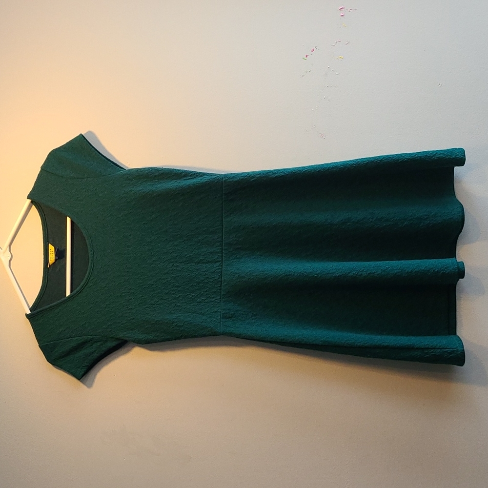 Prince & Fox Emerald Green Scoopneck Skater Dress Size Medium